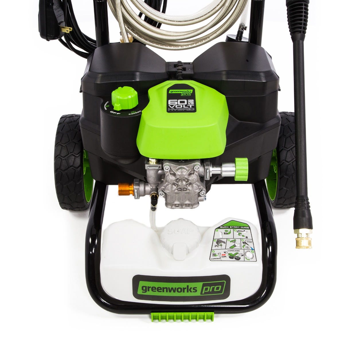 60V Hybrid 1800 PSI 1.1 GPM Cold Water Pressure Washer w/(2) 4Ah Batteries & Charger