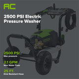 2500 PSI 2.1 GPM Cold Water Electric Pressure Washer