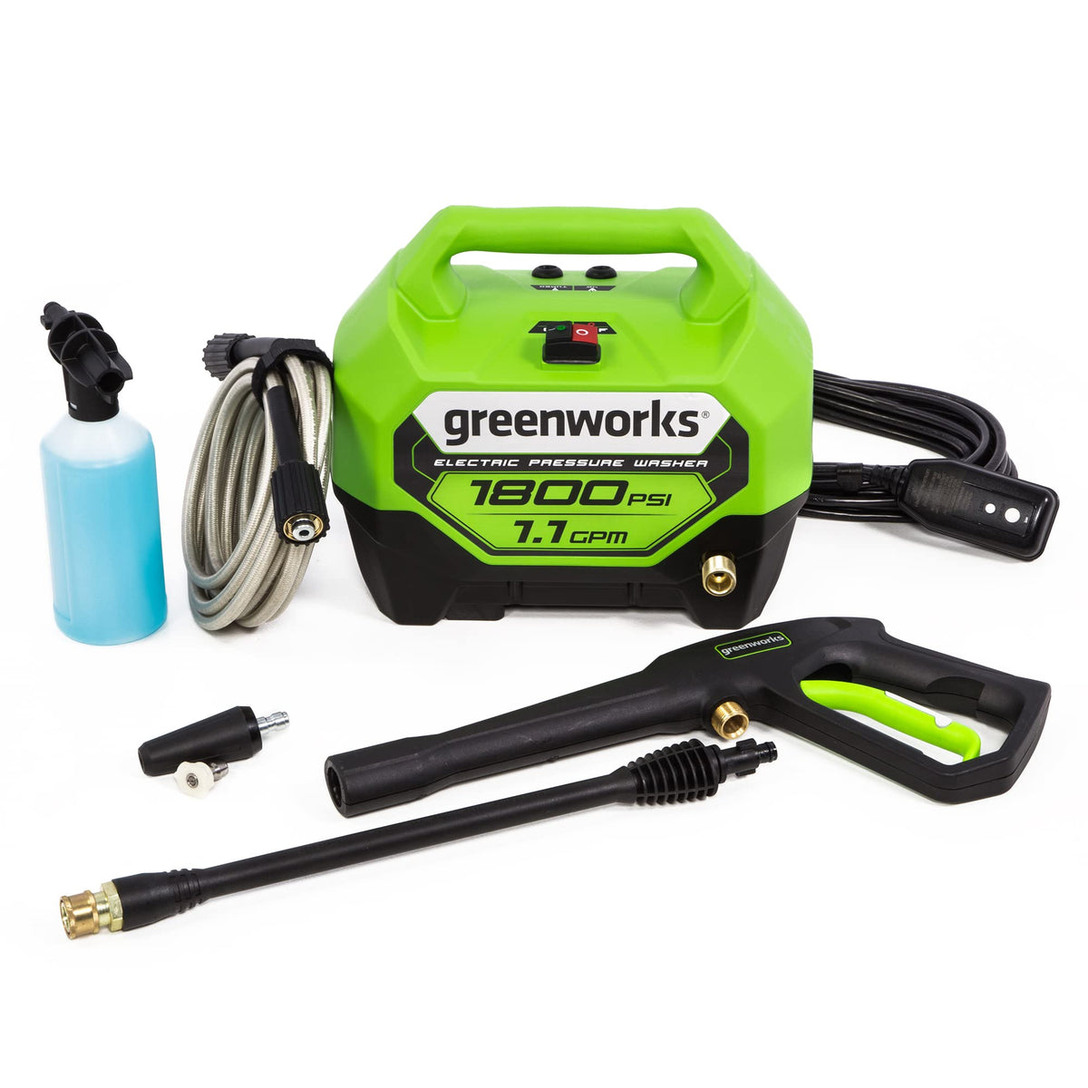 1800 PSI 1.1 GPM Cold Water Electric Pressure Washer
