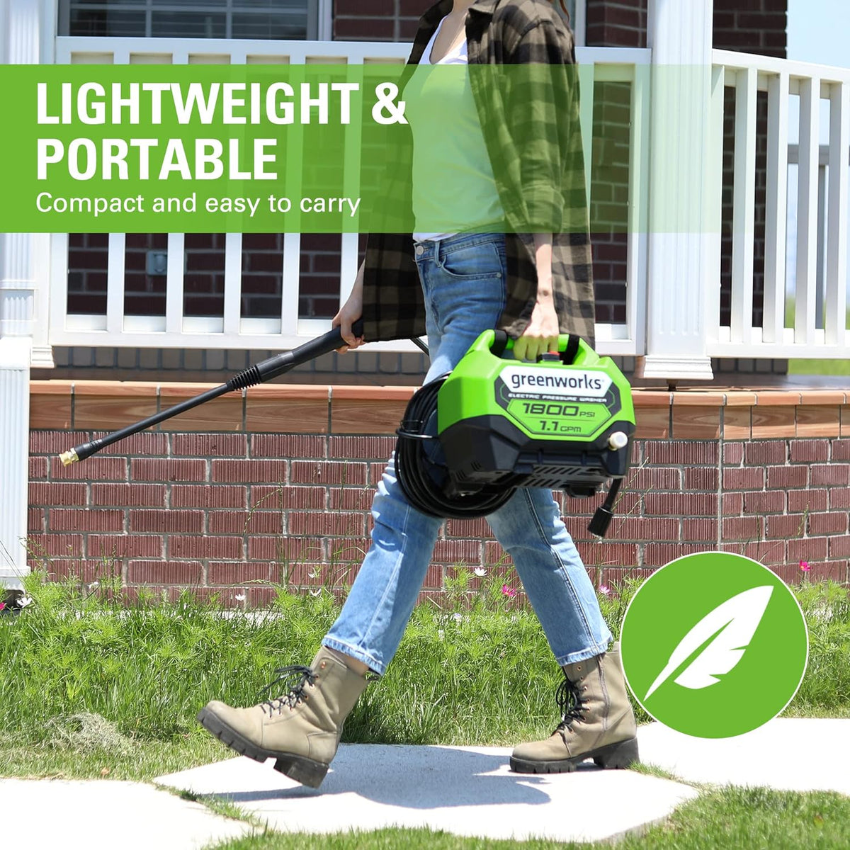 1800 PSI 1.1 GPM Cold Water Electric Pressure Washer