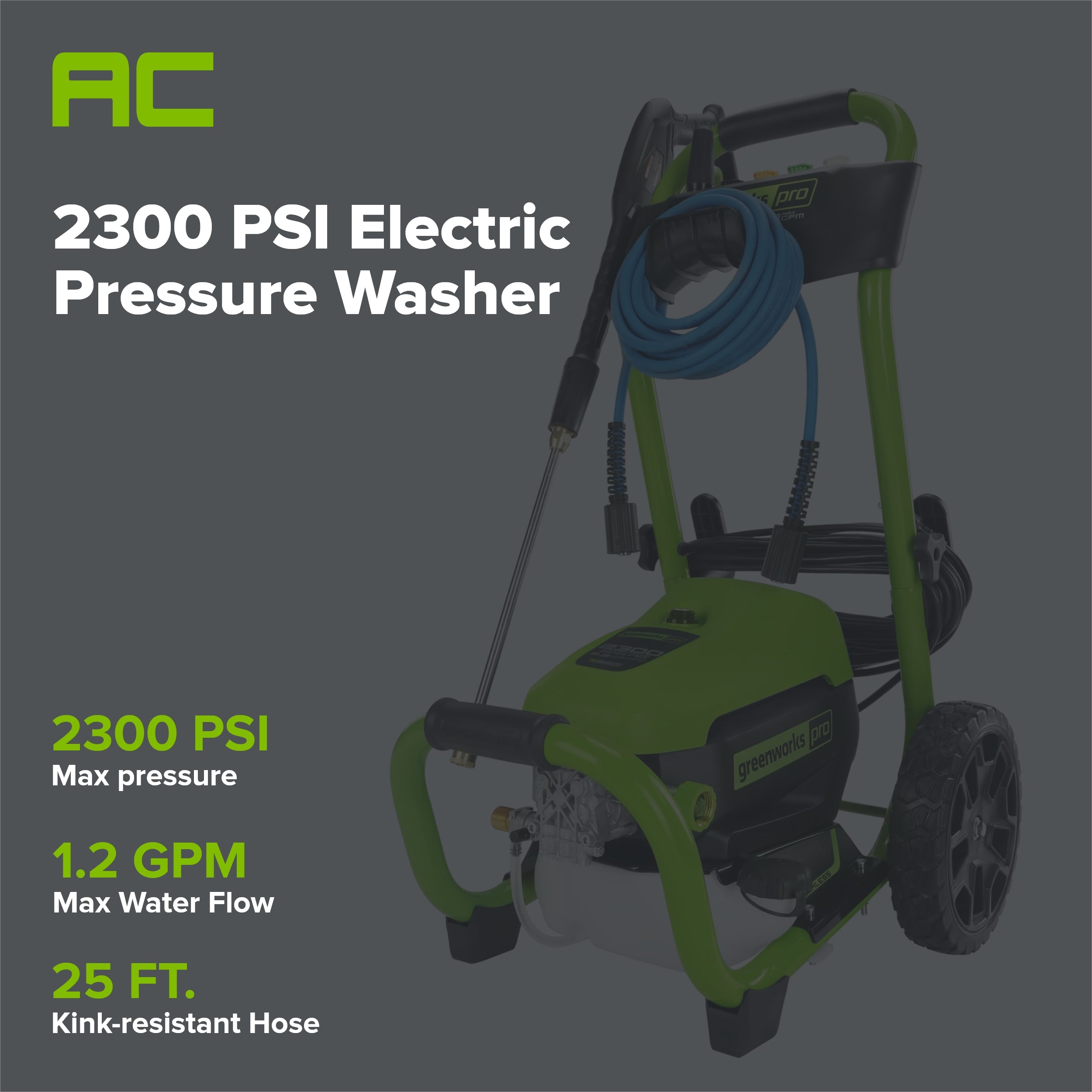 OPEN BOX 2300 PSI 1.2 GPM Cold Water Electric Pressure Washer