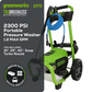 2300 PSI 1.2-GPM Cold Water Electric Pressure Washer