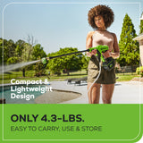 OPEN BOX 24V 600 PSI 0.8 GPM Cold Water Cordless Power Cleaner w/ 4.0 Ah USB Battery & Charger