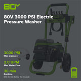 80V 3000-PSI 2.0 GPM Electric Pressure Washer (Tool Only)