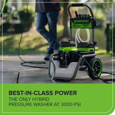Corded/60V 3000-PSI 2.0 GPM Electric Pressure Washer w/ (2) 5.0Ah Batteries & Dual-Port Charger