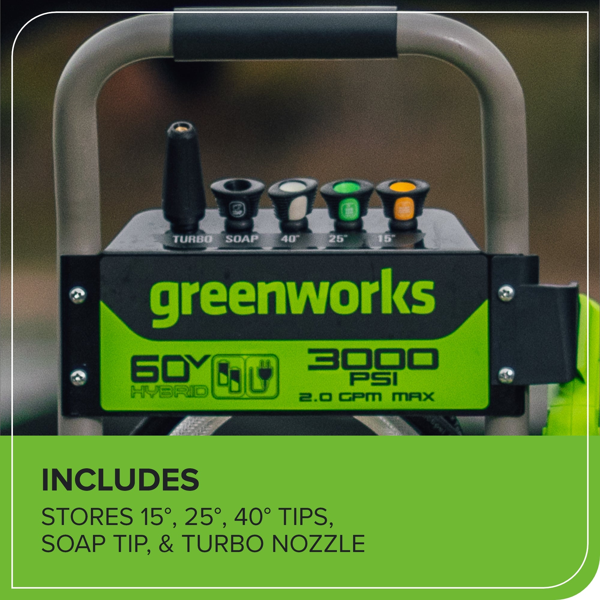 Corded/60V 3000-PSI 2.0 GPM Electric Pressure Washer w/ (2) 5.0Ah Batteries & Dual-Port Charger