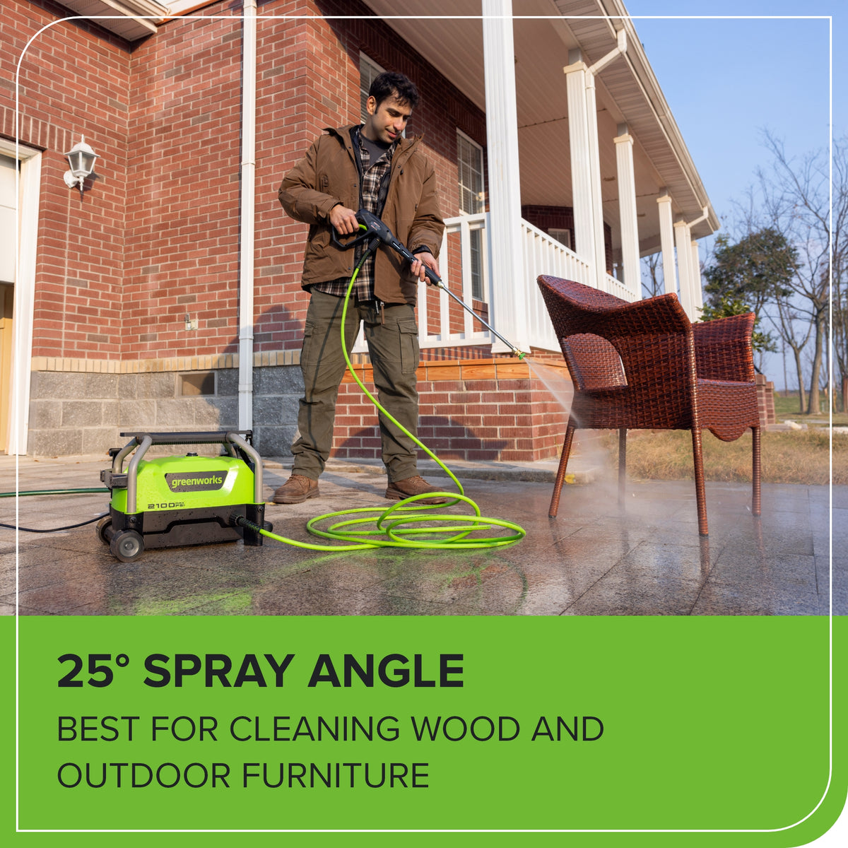 2100 PSI 1.2 GPM Portable Cold Water Electric Pressure Washer
