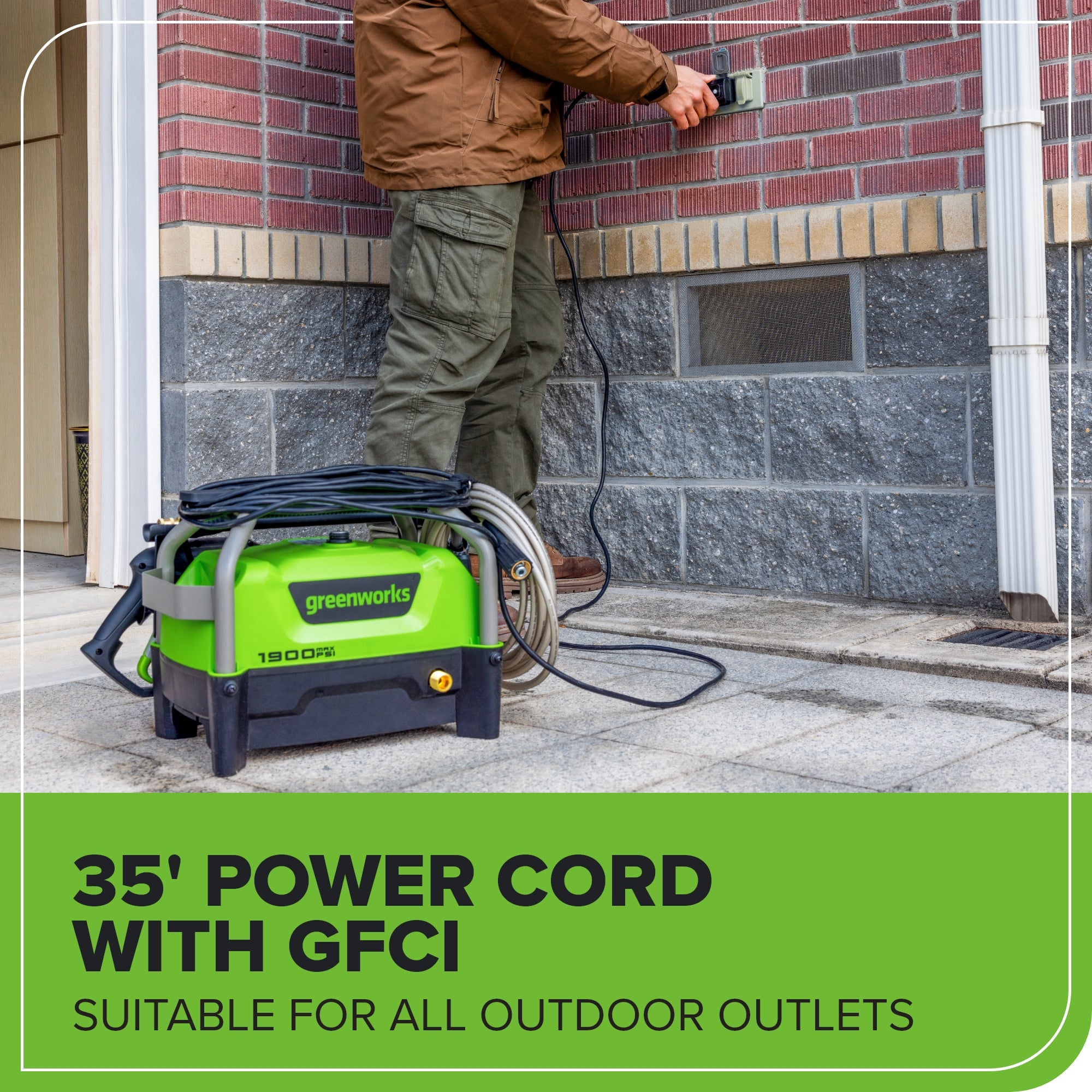 1900 PSI 1.2 GPM Portable Hand Carry Cold Water Electric Pressure Washer