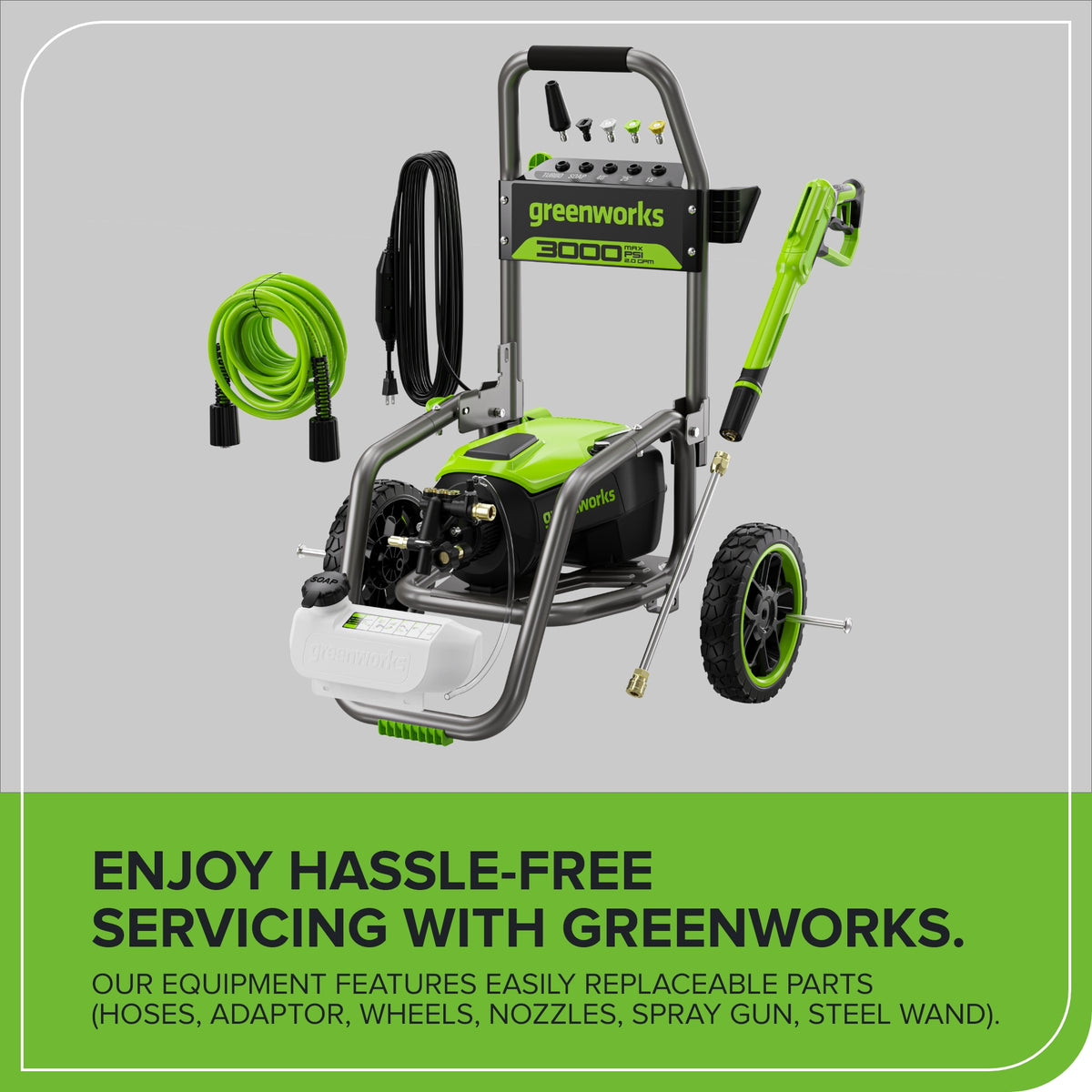 3000-PSI 2.0 GPM Pressure Washer(Gen 2) | Greenworks Tools