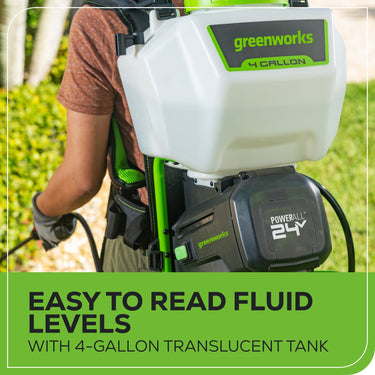 24V Cordless Battery Backpack Sprayer w/ 2.0Ah USB Battery & Charger