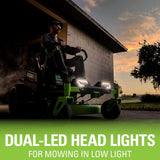 80V 42" Cordless Battery CrossoverZ Zero Turn Lawn Mower, (6) 4Ah Batteries and (3) Dual-Port Turbo Chargers, CRZ4281