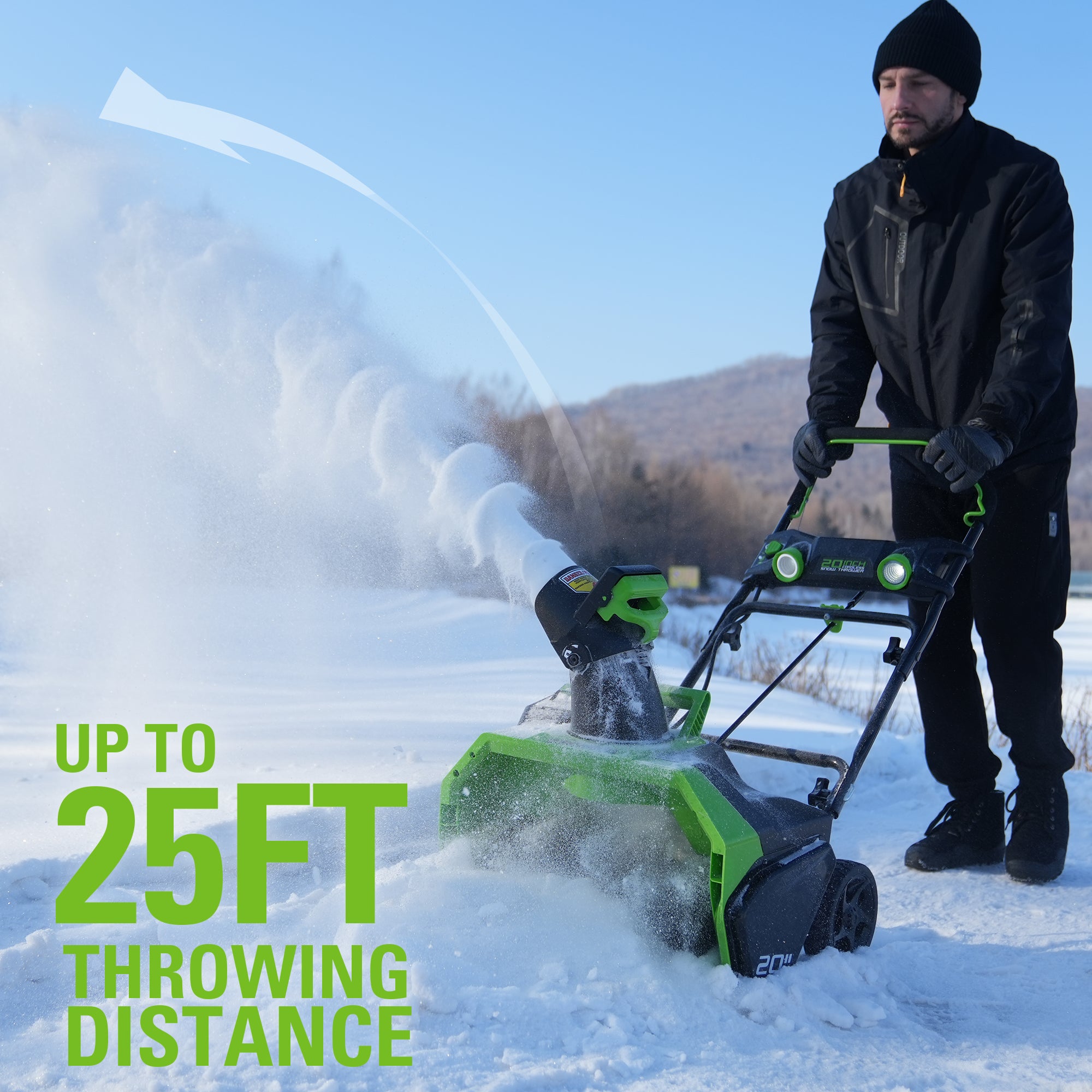 40V 20" Cordless Battery Single-Stage Snow Blower (Tool Only)