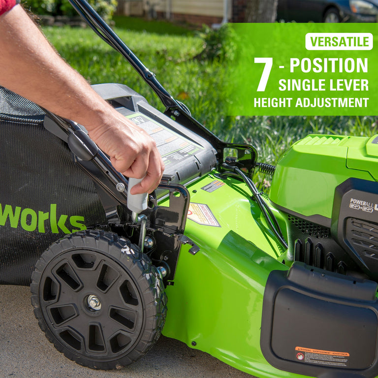 48V (24V x 2) 20" Cordless Battery Push Mower 3PC Combo Kit w/ (2) 4 ...