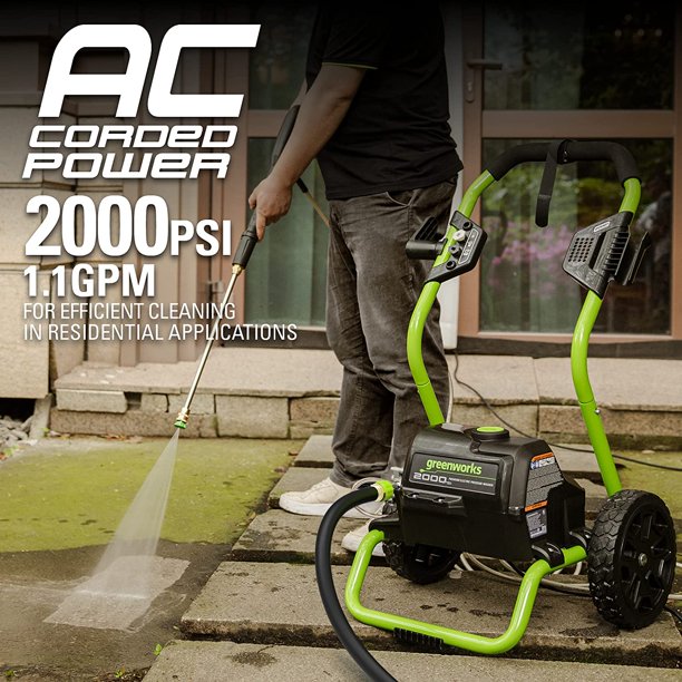 2000 PSI 1.1 GPM Cold Water Electric Pressure Washer (Green Frame)