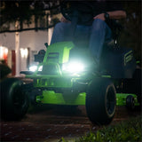 80V 42" Cordless Battery CrossoverT Riding Lawn Mower: (6) 4.0 Ah Batteries and (3) Dual-Port Turbo Chargers