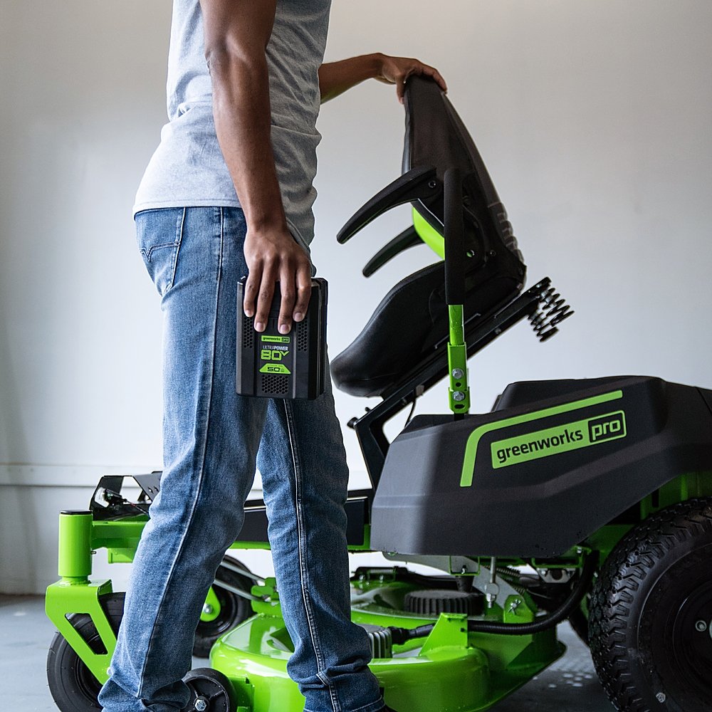 80V 42" Cordless Battery CrossoverZ Zero Turn Lawn Mower, (6) 4Ah Batteries and (3) Dual-Port Turbo Chargers, CRZ4281