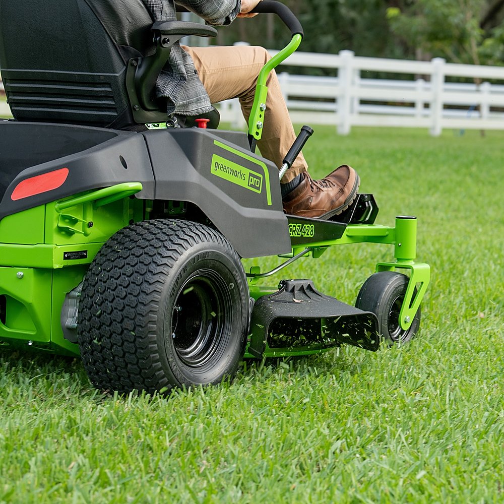 80V 42" Cordless Battery CrossoverZ Zero Turn Lawn Mower, (6) 4Ah Batteries and (3) Dual-Port Turbo Chargers, CRZ4281