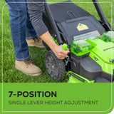 40V 25" Cordless Battery Brushless Dual Blade Self-Propelled Lawn Mower w/ (2) 4.0Ah Batteries & Dual Port Charger