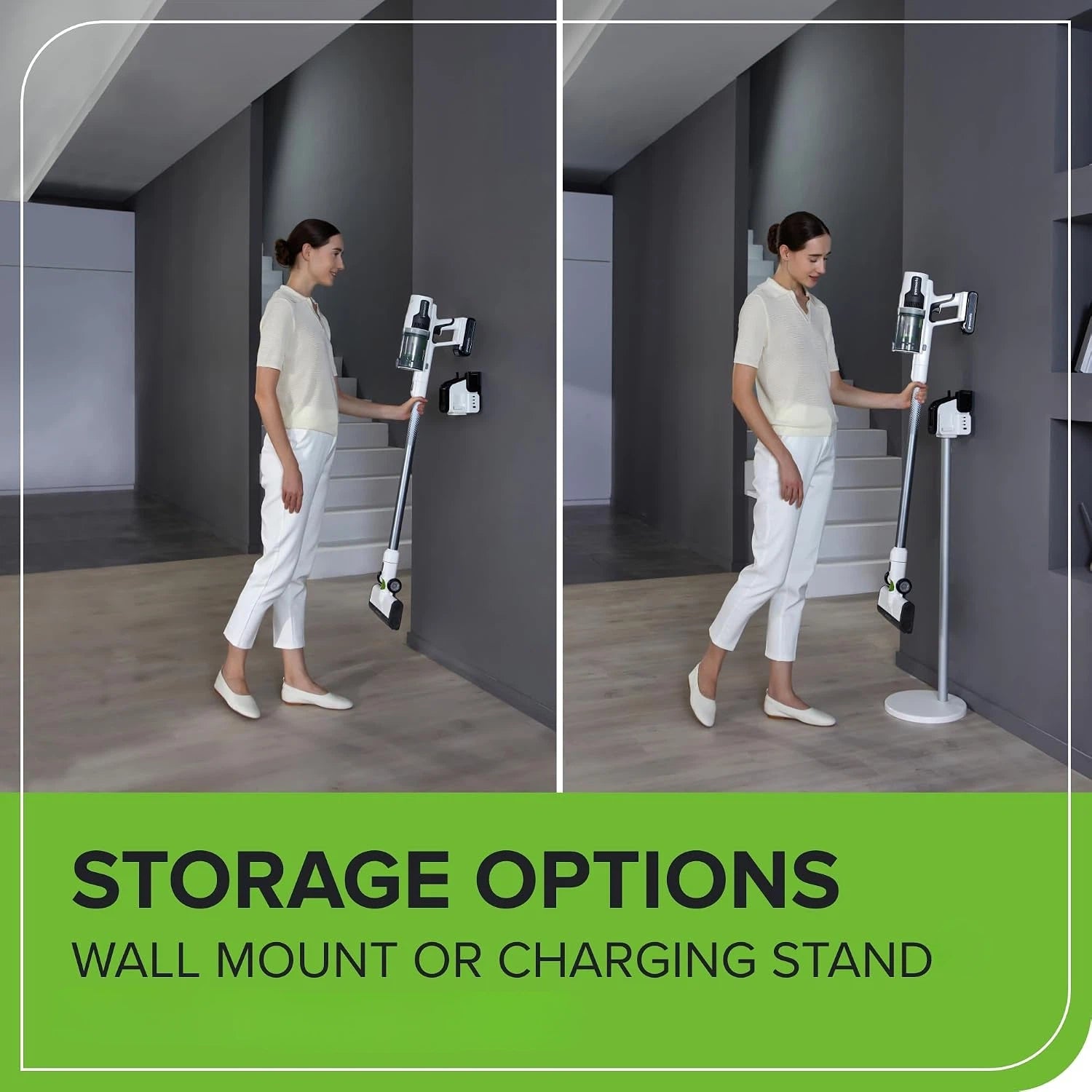 24V Cordless Battery Stick Vacuum & Stand : 4.0 Ah USB-C Battery and Charger