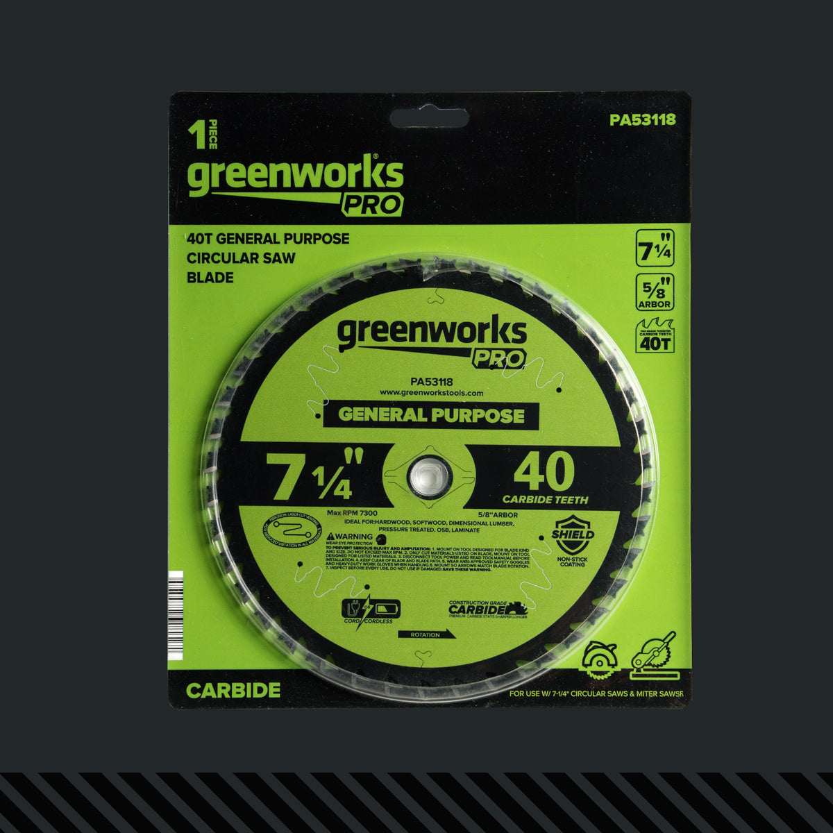 5 Series 17.25" blades – 40T Demolition, YG6, Laser Cut + Teflon Coating