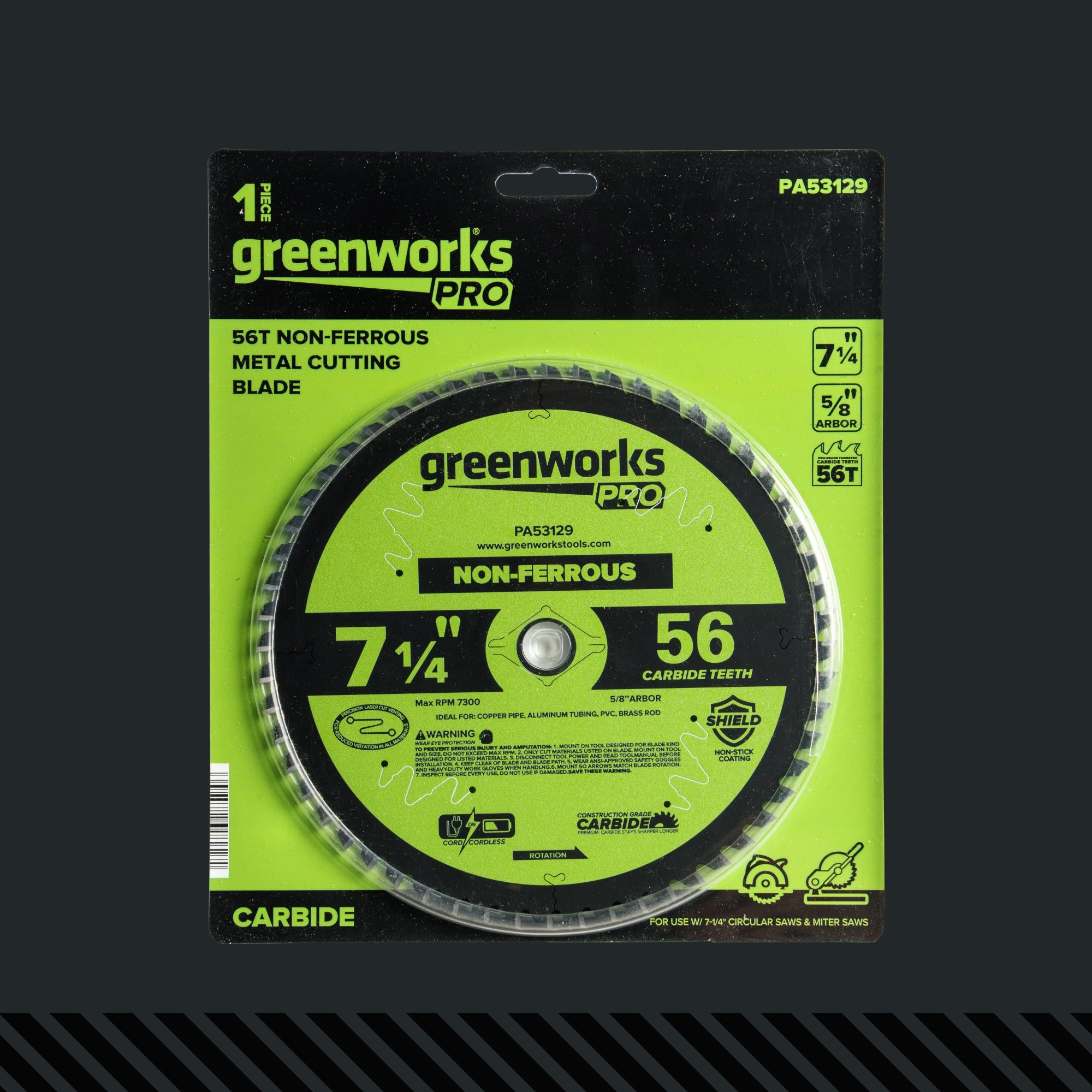 Pro 56-Tooth 7-1/4" Demolition Circular Saw Blade with Construction-Grade Carbide Teeth