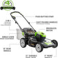 80V 21" Cordless Battery Push Lawn Mower w/ 5.0Ah Battery & Charger