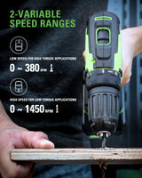 24V Cordless Battery Drill / Driver and Impact Driver w/ Two (2) 2.0Ah Batteries & Charger
