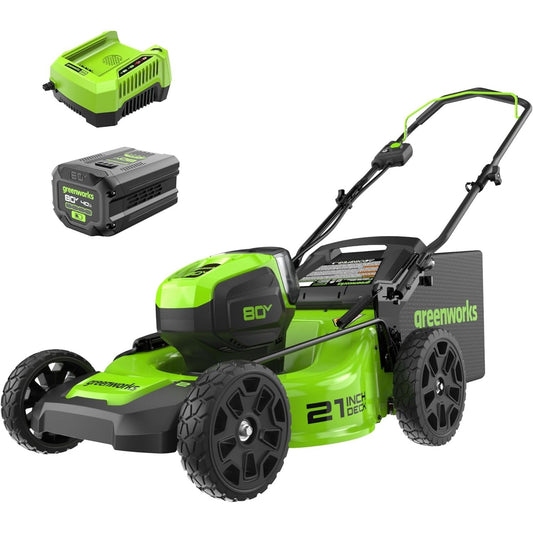 80V 21" Brushless 3-in-1 Push Lawn Mower w/ 4.0Ah Battery & Charger