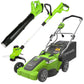 16" Corded Push Lawn Mower, 9 Amp Axial Leaf Blower & 14" String Trimmer Combo Kit