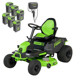 60V 42" Cordless Battery CrossoverT Riding Lawn Mower, (6) 8.0 Ah Batteries and 600W Wall Charger