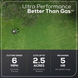 60V 42" Cordless Battery CrossoverT Riding Lawn Mower, (6) 8.0 Ah Batteries and 600W Wall Charger