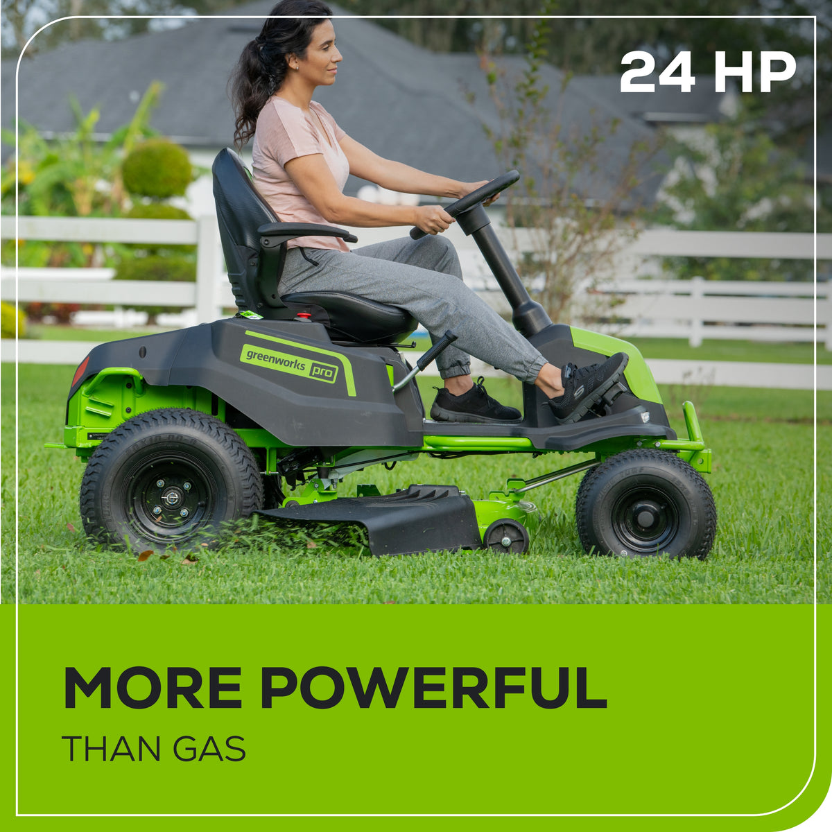 60V 42" Cordless Battery CrossoverT Riding Lawn Mower, (6) 8.0 Ah Batteries and 600W Wall Charger