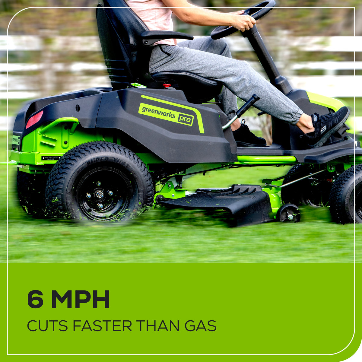 60V 42" Cordless Battery CrossoverT Riding Lawn Mower, (6) 8.0 Ah Batteries and 600W Wall Charger
