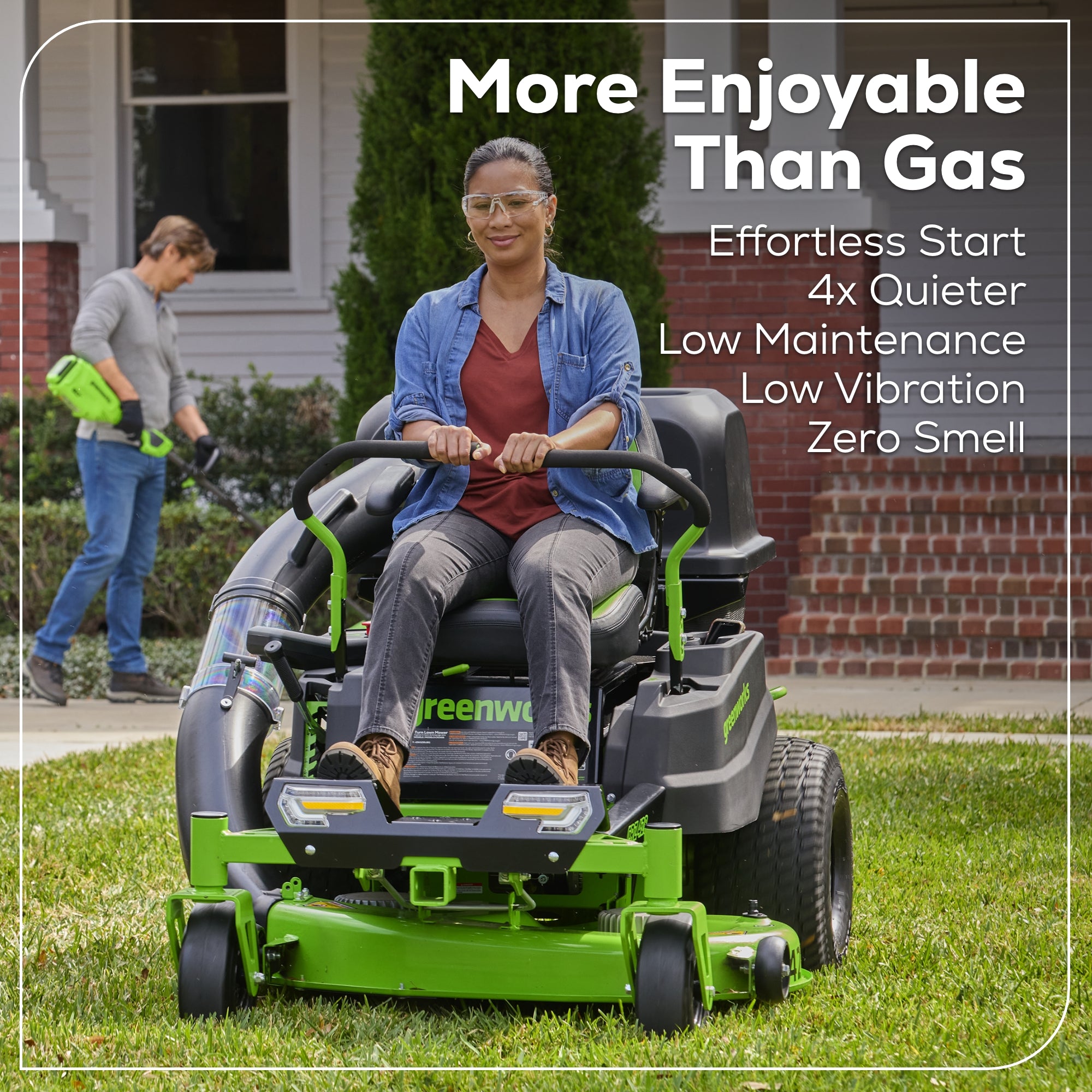 60V 42" Electric CrossoverZ Zero Turn Mower: (6) 8 Ah Batteries and 600W Wall Charger