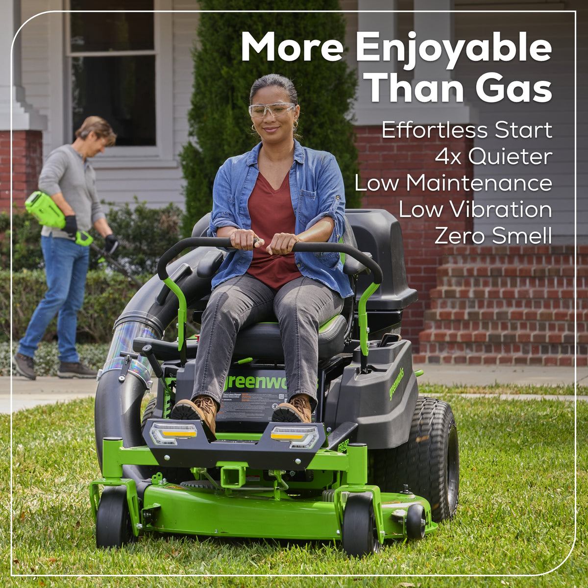 60V 42" Electric CrossoverZ Zero Turn Mower: (6) 8 Ah Batteries and 600W Wall Charger