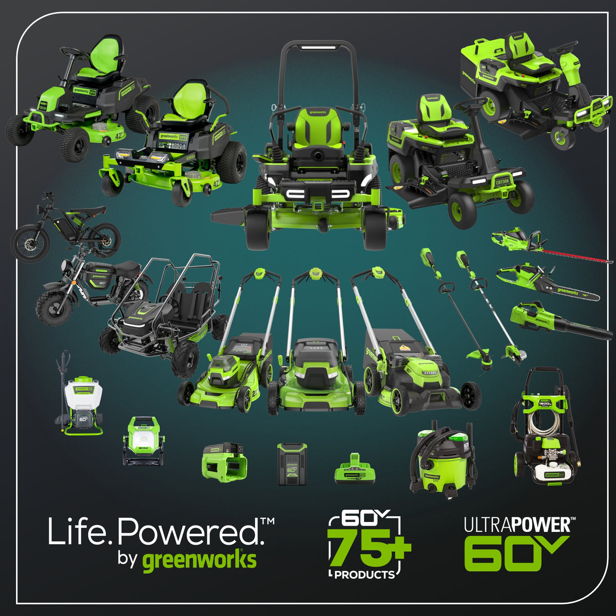 60V 42" Electric CrossoverZ Zero Turn Mower: (6) 8 Ah Batteries and 600W Wall Charger