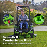 80V 60" MaximusZ Zero Turn Lawn Mower w/ (4) 8Ah Batteries, (2) 16Ah Batteries & 1.5kW Wall Charger