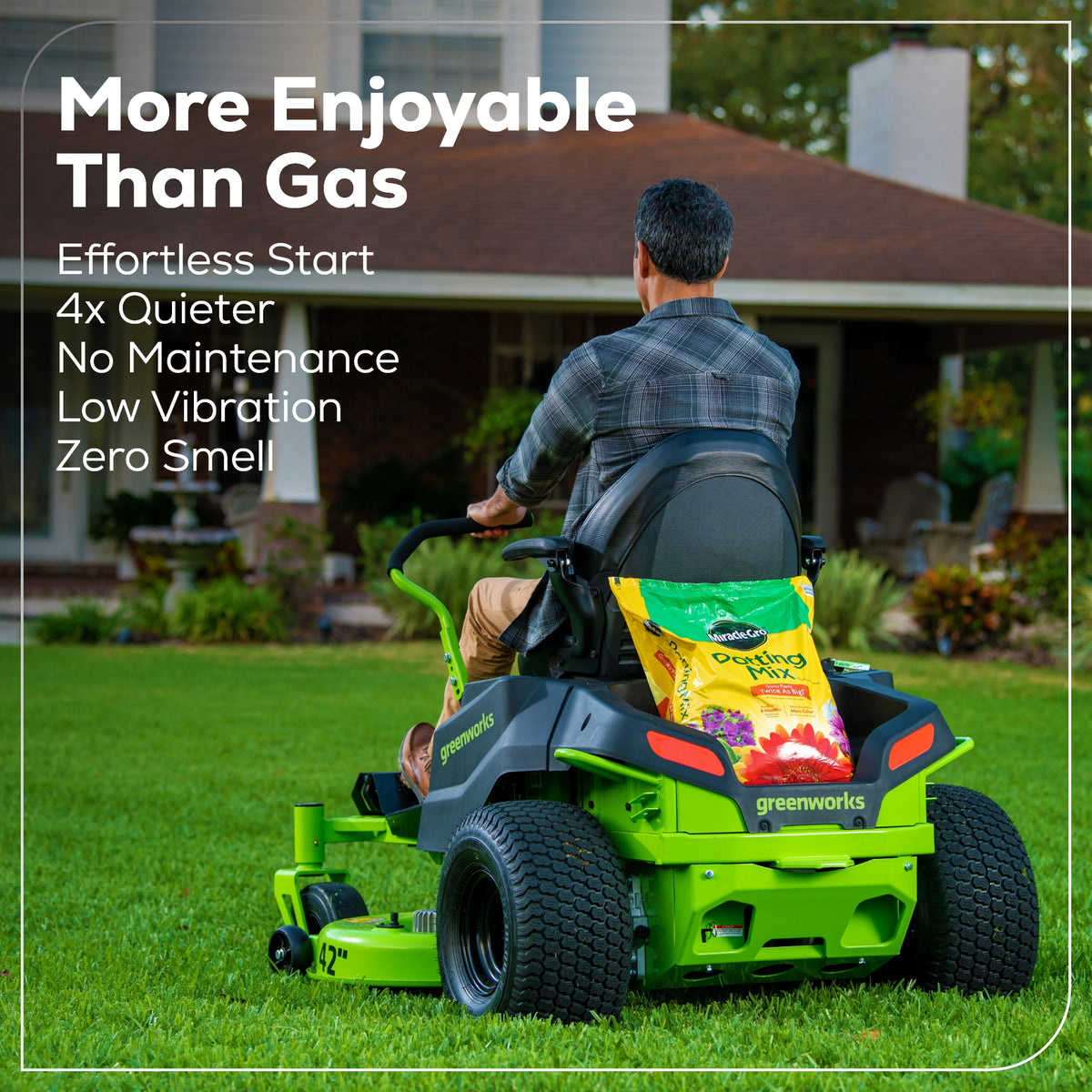 80V 42" Cordless Battery CrossoverZ Zero Turn Lawn Mower w/ (4) 5Ah Batteries & (3) Dual Port Chargers