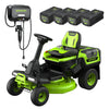 80V 30" CrossoverT Riding Lawn Tractor : (4) 6.0 Ah Batteries and 600-Watt Charger, CRT3081