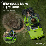 80V 30" CrossoverT Riding Lawn Tractor : (4) 6.0 Ah Batteries and 600-Watt Charger