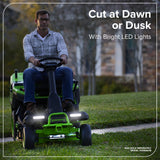 80V 30" CrossoverT Riding Lawn Tractor : (4) 6.0 Ah Batteries and 600-Watt Charger