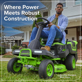 80V 30" CrossoverT Riding Lawn Tractor : (4) 6.0 Ah Batteries and 600-Watt Charger