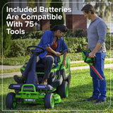80V 30" CrossoverT Riding Lawn Tractor : (4) 6.0 Ah Batteries and 600-Watt Charger