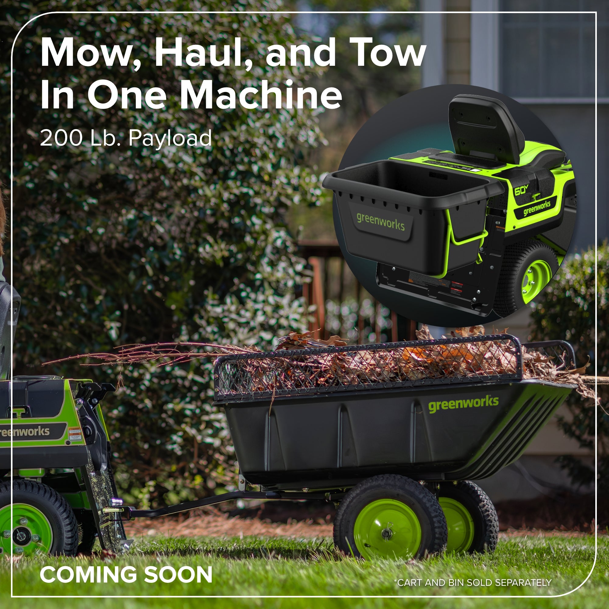 80V 30" CrossoverT Riding Lawn Tractor : (4) 6.0 Ah Batteries and 600-Watt Charger