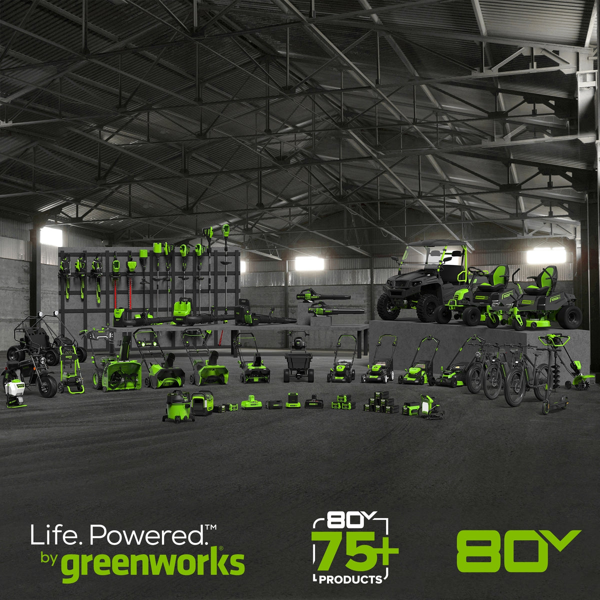 80V 30" CrossoverT Riding Lawn Tractor : (4) 6.0 Ah Batteries and 600-Watt Charger