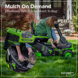 80V 30" CrossoverT Riding Lawn Tractor : (4) 6.0 Ah Batteries and 600-Watt Charger