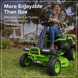 80V 30" CrossoverT Riding Lawn Tractor : (4) 6.0 Ah Batteries and 600-Watt Charger
