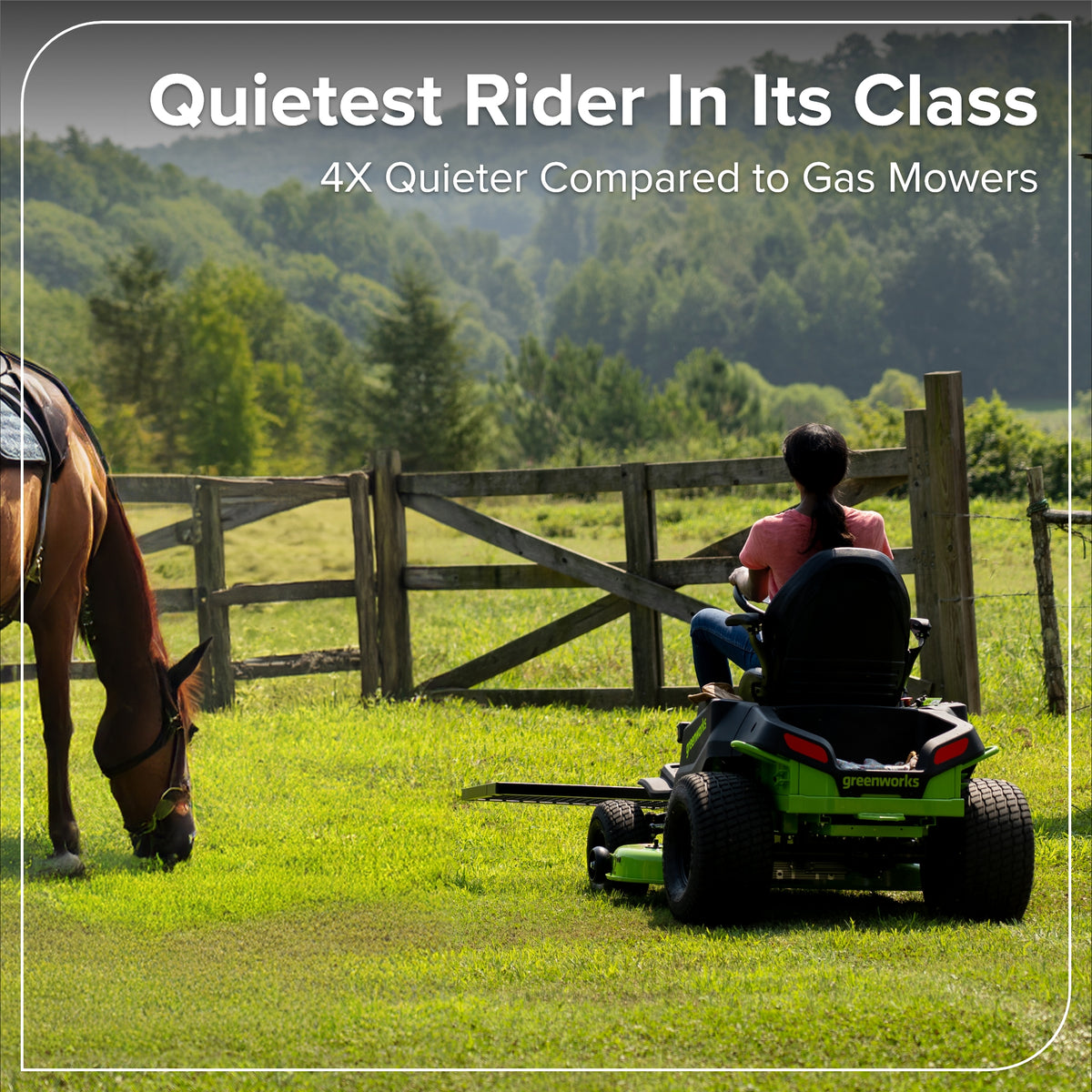 60V 42" Cordless Battery CrossoverT Riding Lawn Mower, (4) 8.0 Ah Batteries and 600W Wall Charger