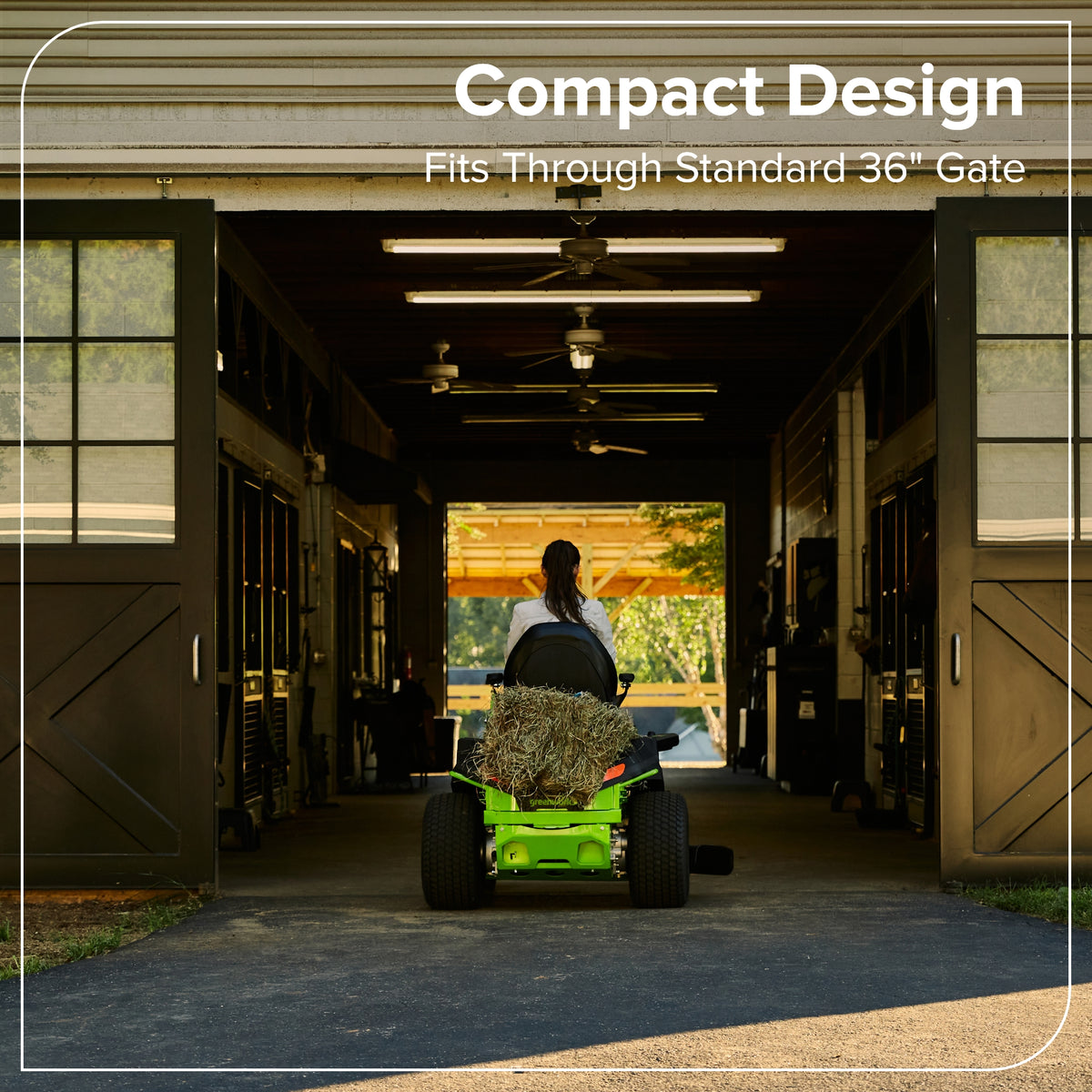 60V 42" Cordless Battery CrossoverT Riding Lawn Mower, (4) 8.0 Ah Batteries and 600W Wall Charger