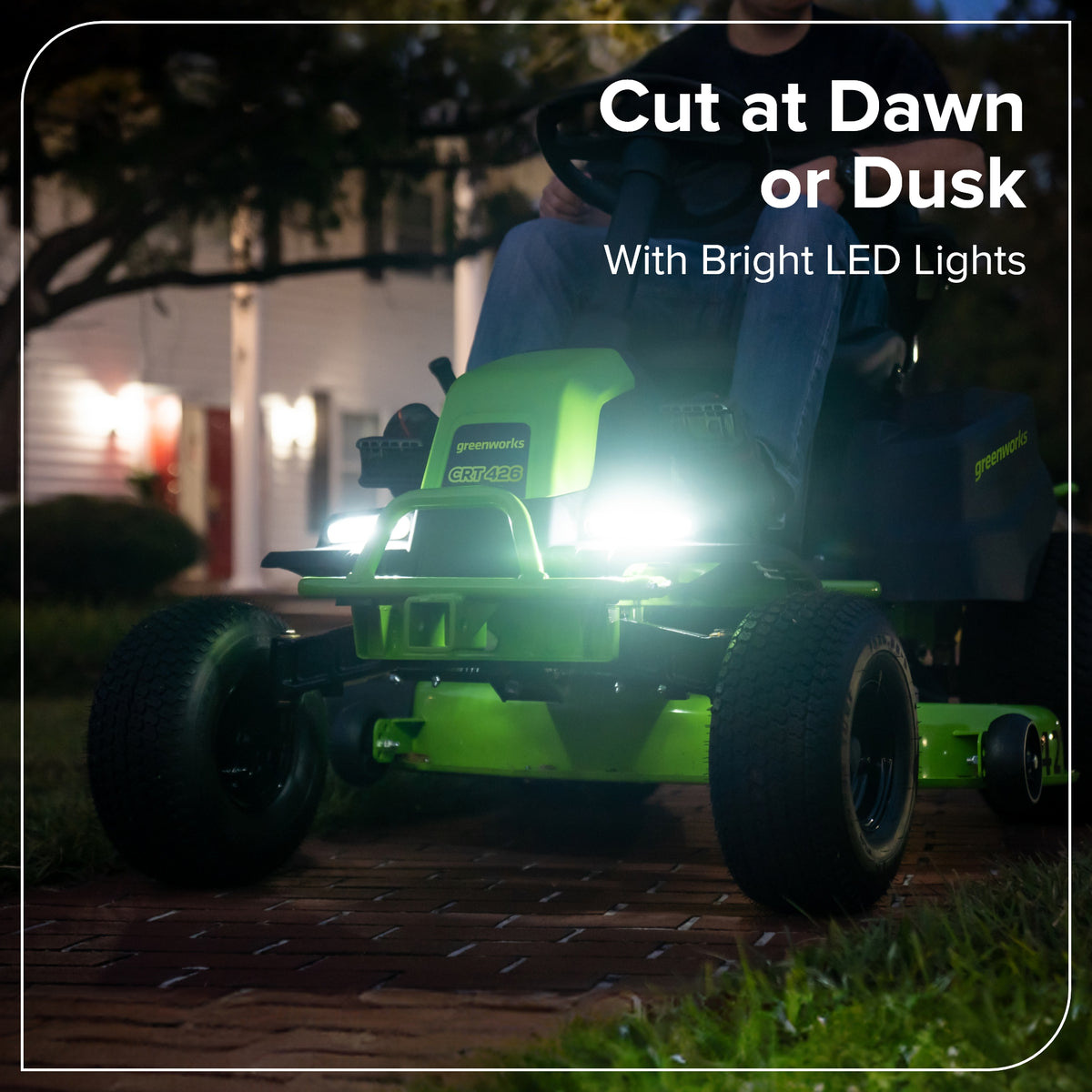 60V 42" Cordless Battery CrossoverT Riding Lawn Mower, (4) 8.0 Ah Batteries and 600W Wall Charger